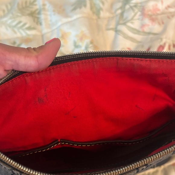 Dooney & Bourke Black and Brown Monogram Shoulder Bag - Picture 4 of 5